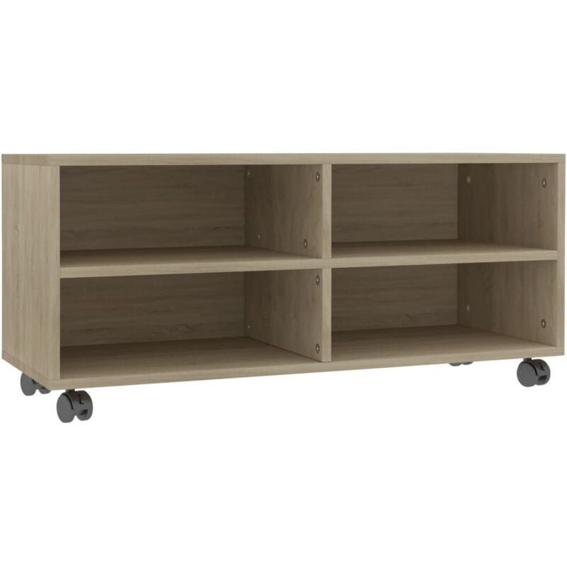 

Mueble para TV con Ruedas Aglomerado 90x35x35 cm Color Roble Sonoma - Marrón - Vidaxl