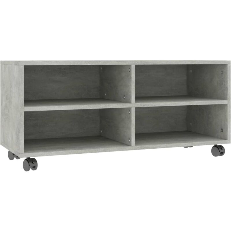 

Mueble para TV con Ruedas Aglomerado 90x35x35 cm Gris Hormigón - Gris - Vidaxl