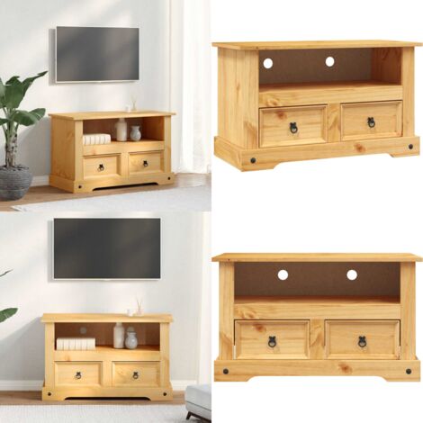 Mueble para TV Corona Range de pino mexicano 91x43x56 cm - Armario de madera - Mueble mexicano