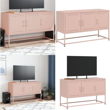 Mueble para TV de acero rosa 100,5x39x60,5 cm - Acero rosa - Mueble industrial