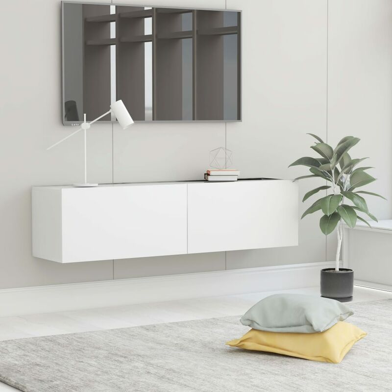 

Mueble para TV de aglomerado blanco 120x30x30 cm - Blanco
