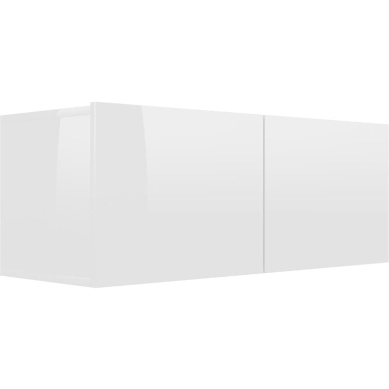 

Mueble para TV de Aglomerado Blanco Brillante 80x30x30 cm - Blanco - Vidaxl