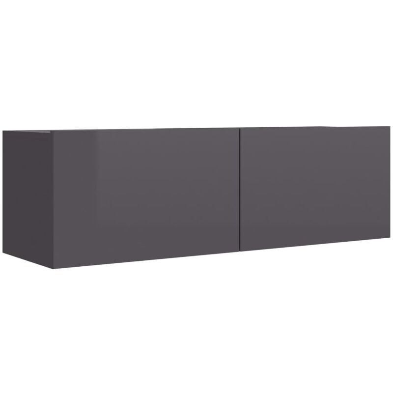 

Mueble para TV de Aglomerado Gris Brillante 100x30x30 cm - Gris - Vidaxl