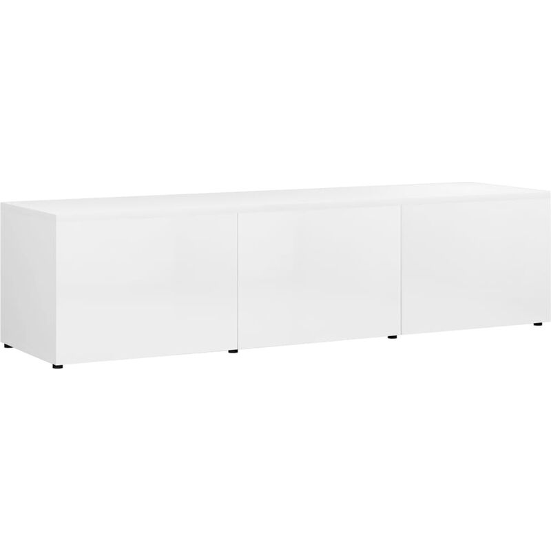 

vidaXL Mueble para TV de Aglomerado 120x34x30 cm Blanco Brillante - Blanco