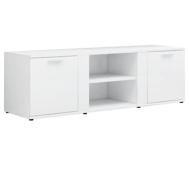 

Mueble para TV de Aglomerado 120x34x37 cm Blanco Brillante - Blanco - Vidaxl