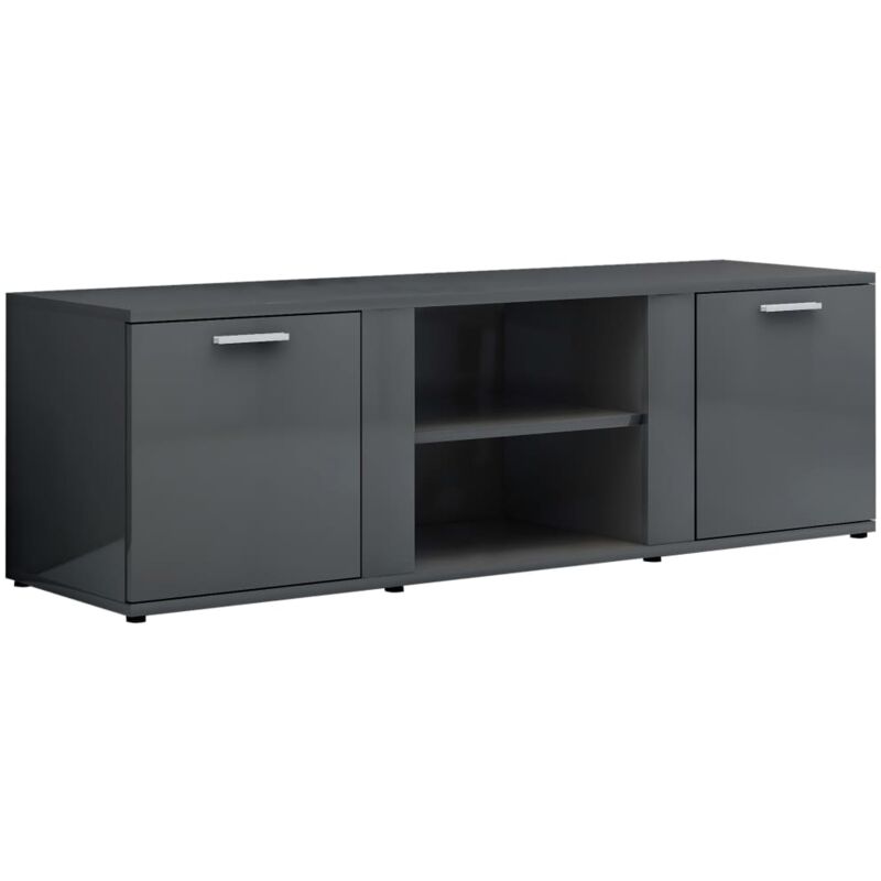 

Mueble para TV de Aglomerado 120x34x37 cm Gris Brillante - Gris - Vidaxl