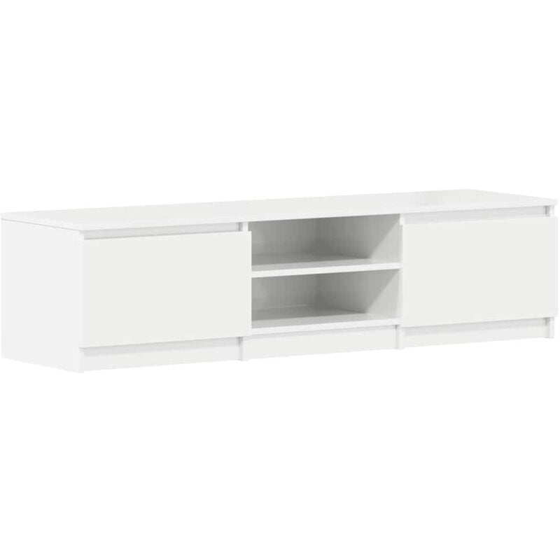 

vidaXL Mueble para TV de Aglomerado 140x40x35,5 cm Blanco Brillante - Blanco
