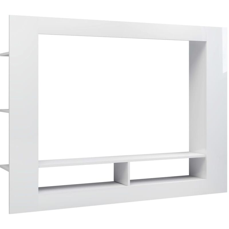 

Mueble para TV de Aglomerado 152x22x113 cm Blanco Brillante - Blanco - Vidaxl
