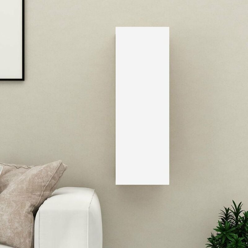 

Happyshopping - Mueble para TV de aglomerado blanco 30,5x30x90 cm