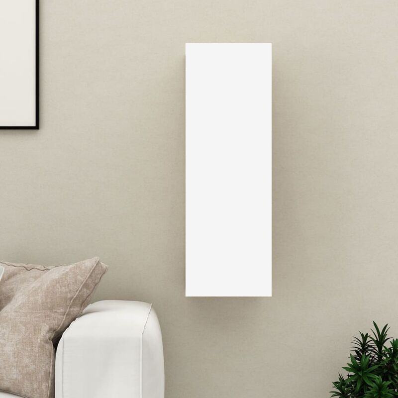 

Mueble para TV de aglomerado blanco 30,5x30x90 cm