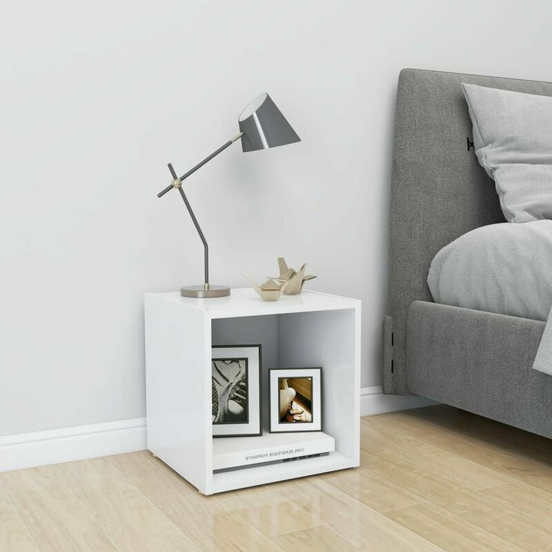 

Mueble para TV de aglomerado blanco 37x35x37 cm
