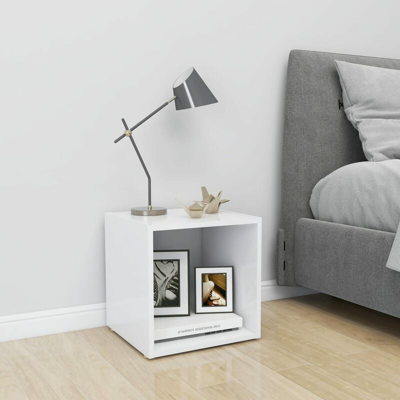 

Mueble para TV de aglomerado blanco 37x35x37 cm