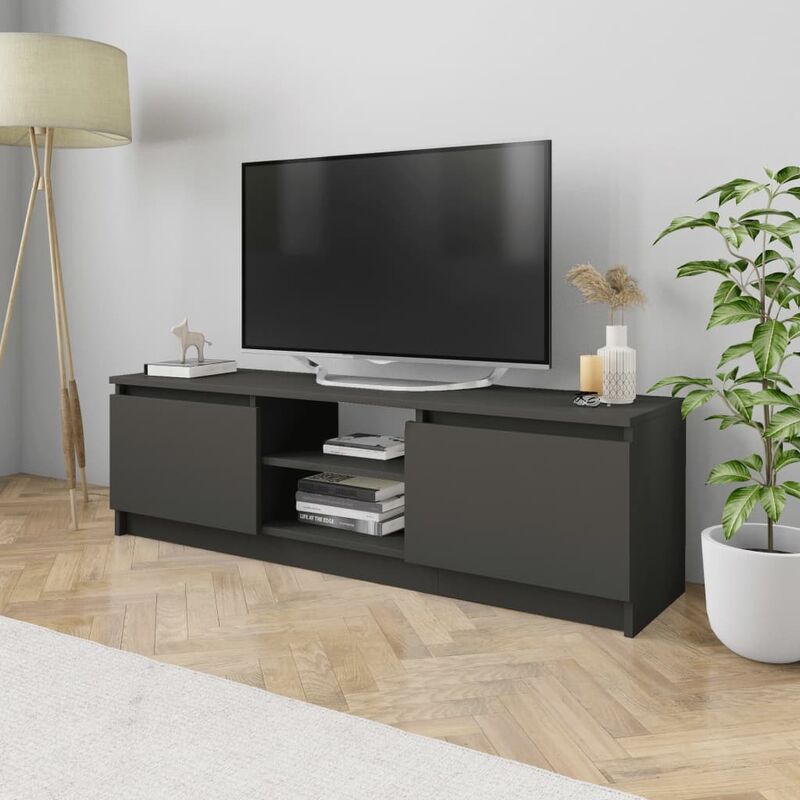 

Mueble para TV de aglomerado gris 120x30x35,5 cm - Gris