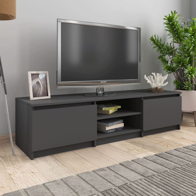 

Mueble para TV de aglomerado gris 140x40x35,5 cm - Gris