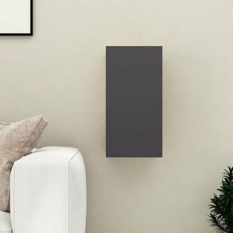 

Happyshopping - Mueble para TV de aglomerado gris 30,5x30x60 cm