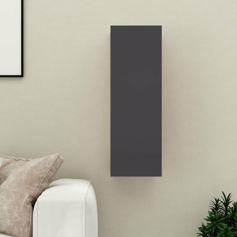 

Mueble para TV de aglomerado gris 30,5x30x90 cm