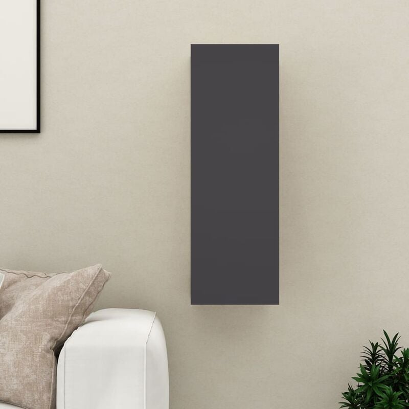 

Mueble para TV de aglomerado gris 30,5x30x90 cm