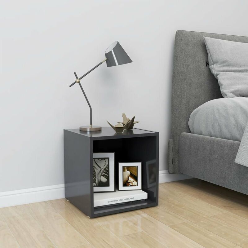 

Mueble para TV de aglomerado gris 37x35x37 cm