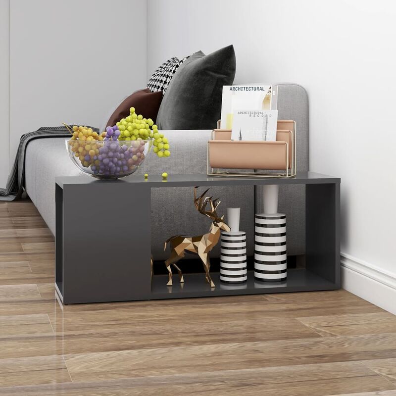 

Mueble para TV de aglomerado gris 80x24x32 cm
