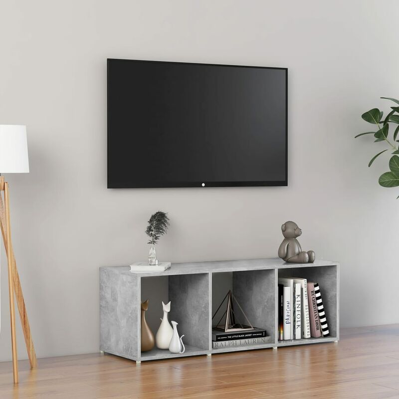 

Mueble para TV de aglomerado gris hormigón 107x35x37 cm