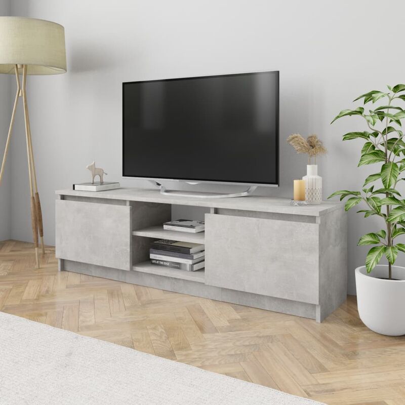 

Mueble para TV de aglomerado gris hormigón 120x30x35,5 cm