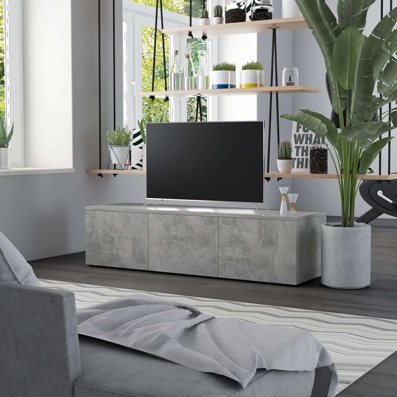 

Mueble para TV de aglomerado gris hormigón 120x34x30 cm