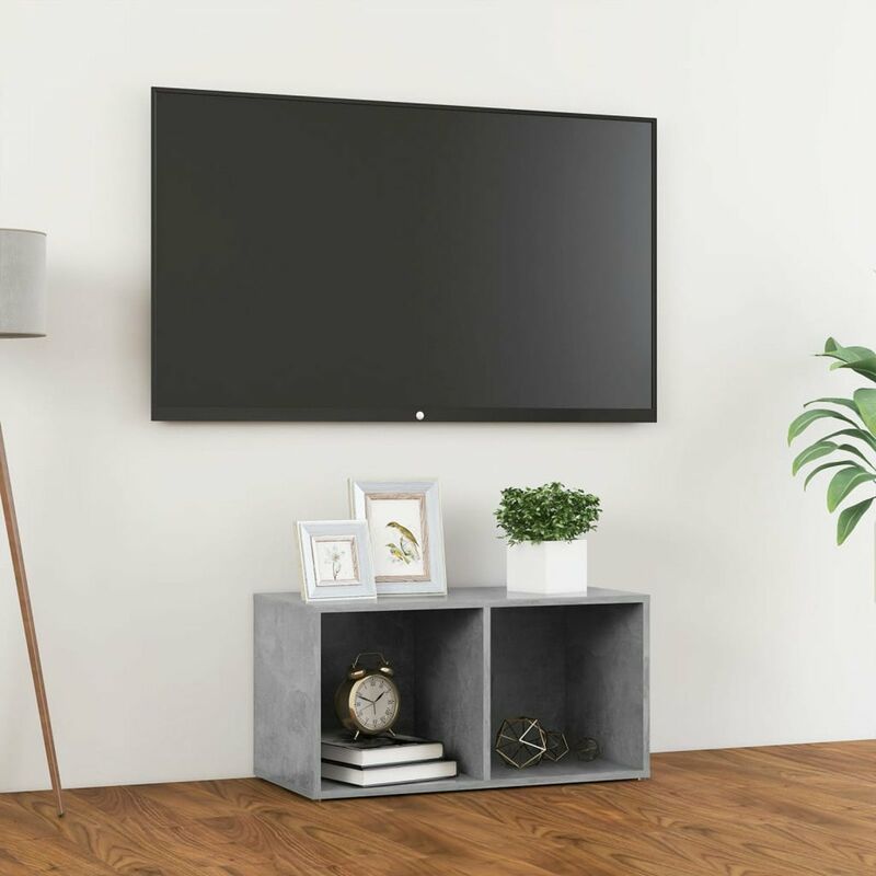 

Mueble para TV de aglomerado gris hormigon 72x35x36,5 cm