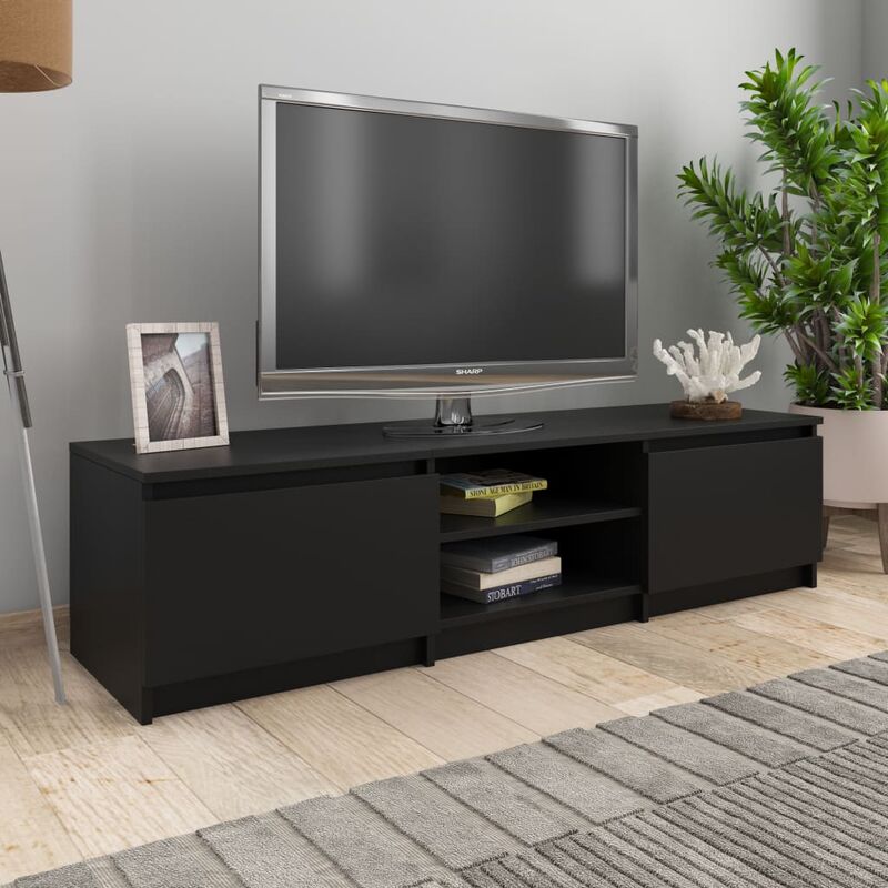 

Mueble para TV de aglomerado negro 140x40x35,5 cm - Negro