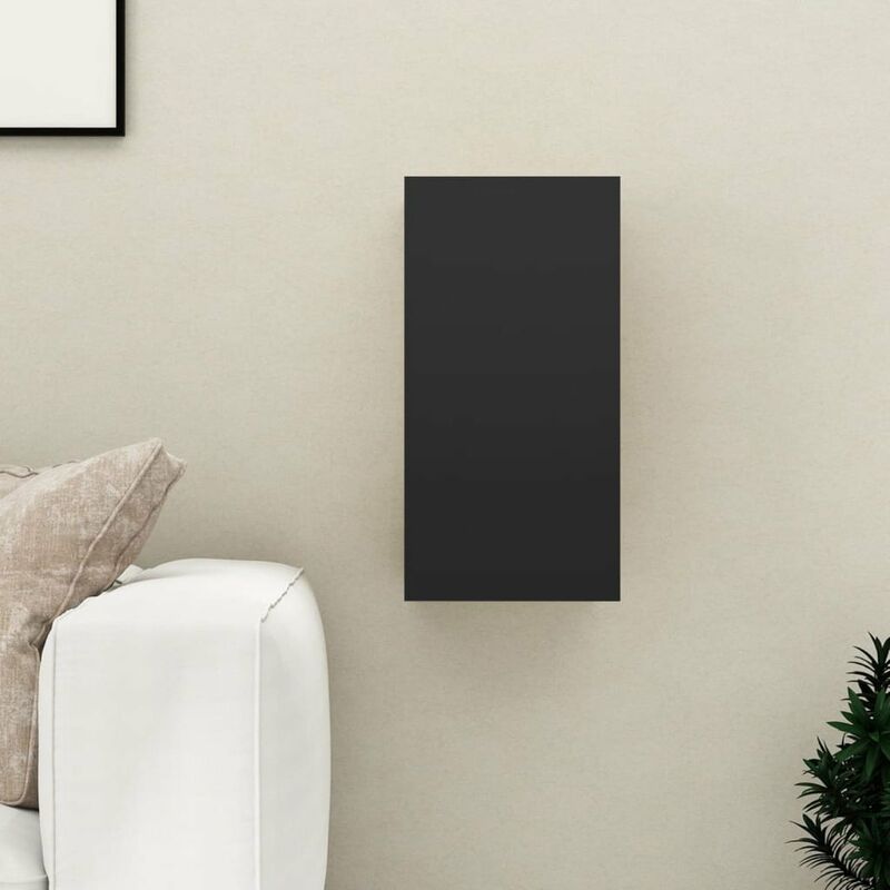 

Happyshopping - Mueble para TV de aglomerado negro 30,5x30x60 cm