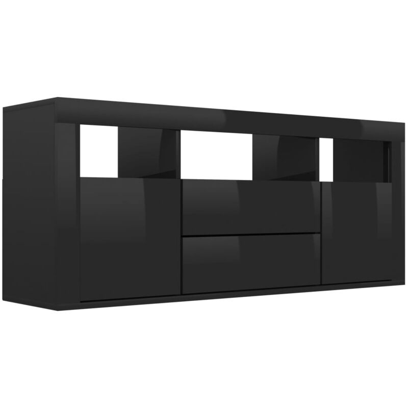 

Mueble para TV Aglomerado 120x30x50 cm Negro Brillante - Negro - Vidaxl