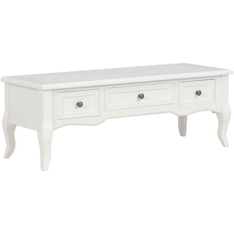 

Mueble para TV de madera blanco 100x35x35 cm