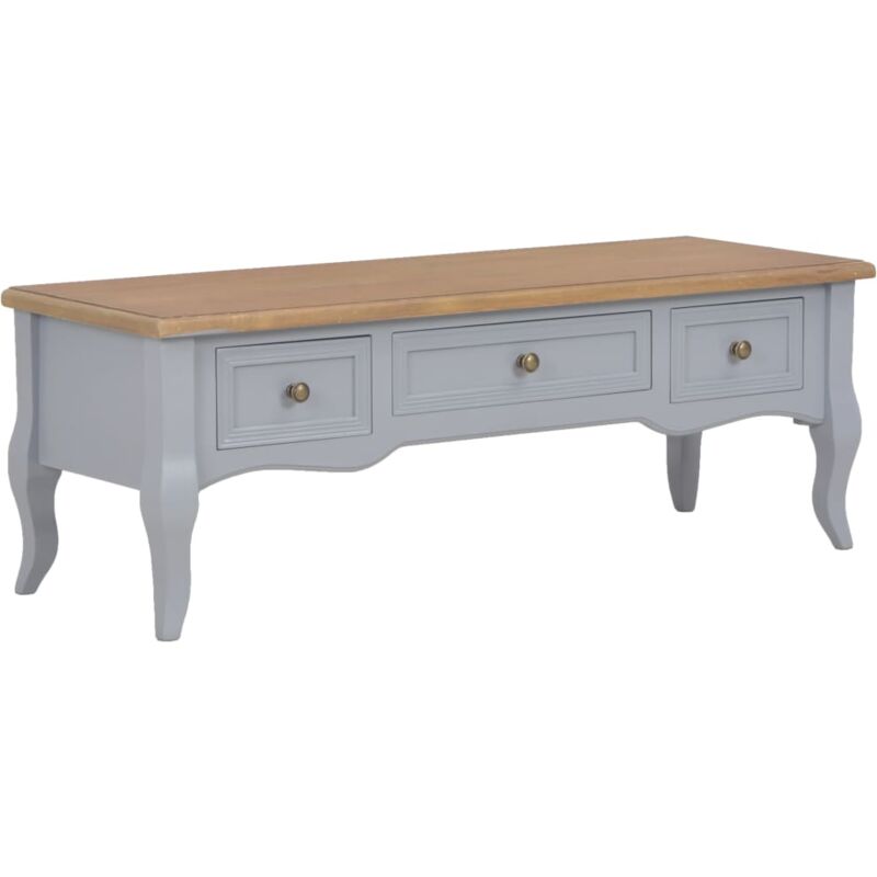 

Mueble para TV de Madera de Pino 100x35x35 cm Gris - Gris - Vidaxl