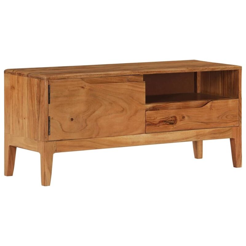 

Mueble para TV de madera de acacia maciza 88x30x40 cm - Marrón - Vidaxl
