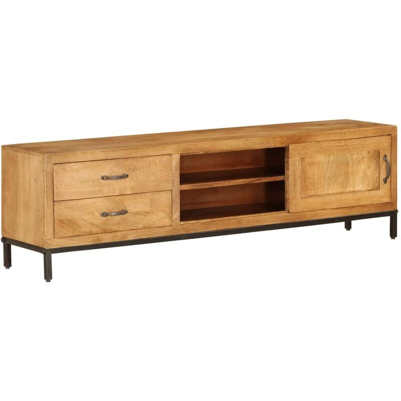 

Mueble para TV de madera de mango maciza 140x30x40 cm