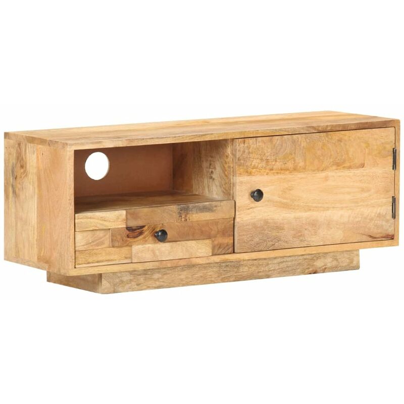 

Mueble para TV de madera de mango maciza 90x30x35 cm