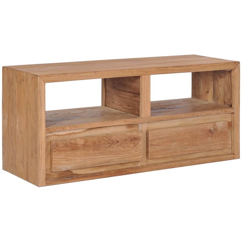 

Mueble para TV de madera de teca maciza 90x30x40 cm - Marrón