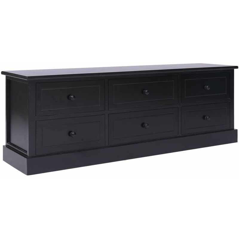 

vidaXL Banco de Entrada de Madera 115x30x40 cm Negro - Negro