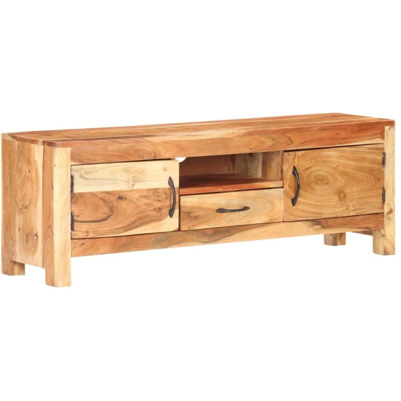

Mueble para TV de madera maciza de acacia 116x30x40 cm - Marrón - Vidaxl
