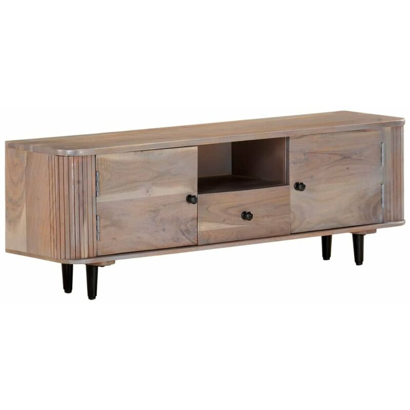 

Mueble para TV de madera maciza de acacia 118x30x40 cm