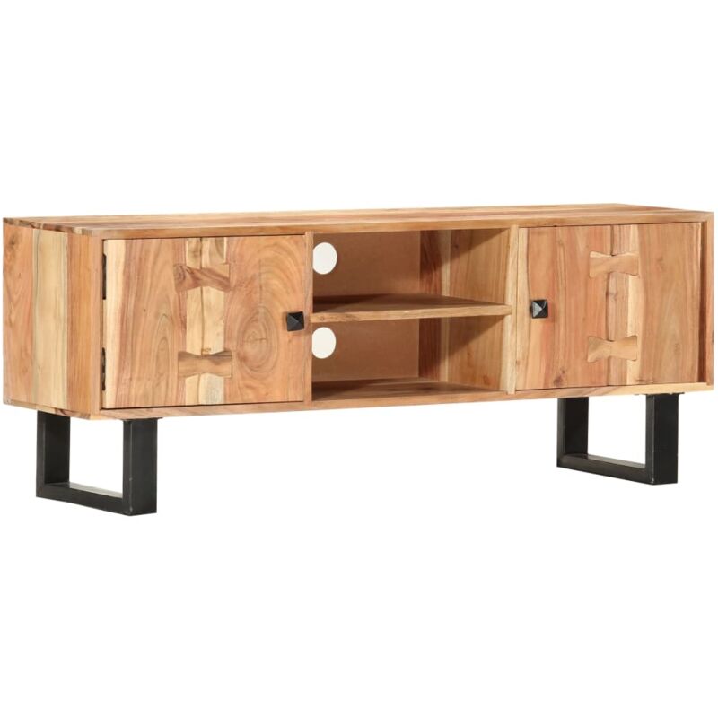 

Mueble para TV de madera maciza de acacia 118x30x45 cm - Marrón - Vidaxl