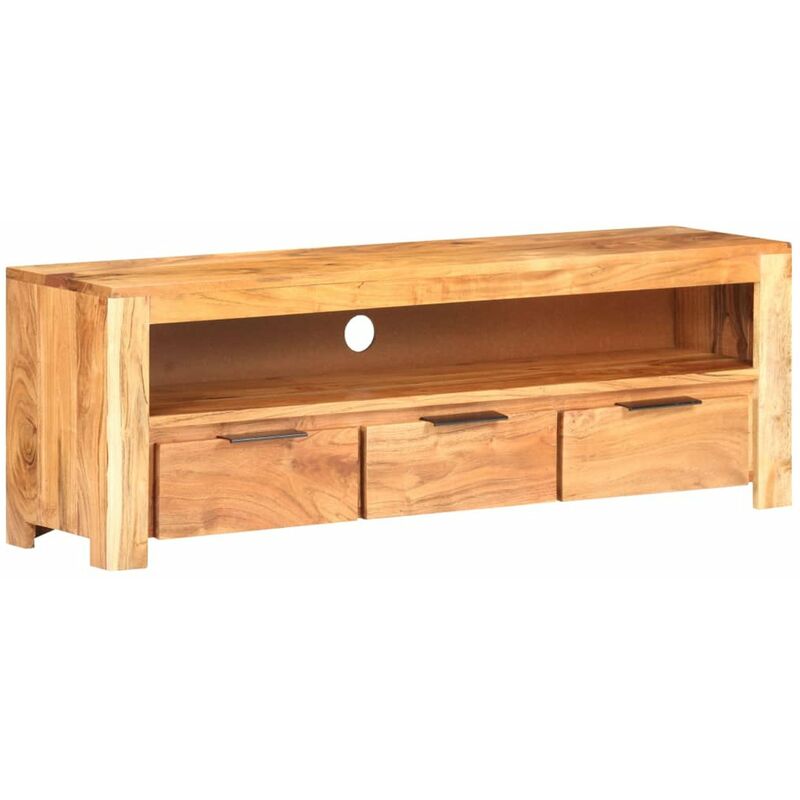 

Mueble para TV de madera maciza de acacia 119x30x41 cm