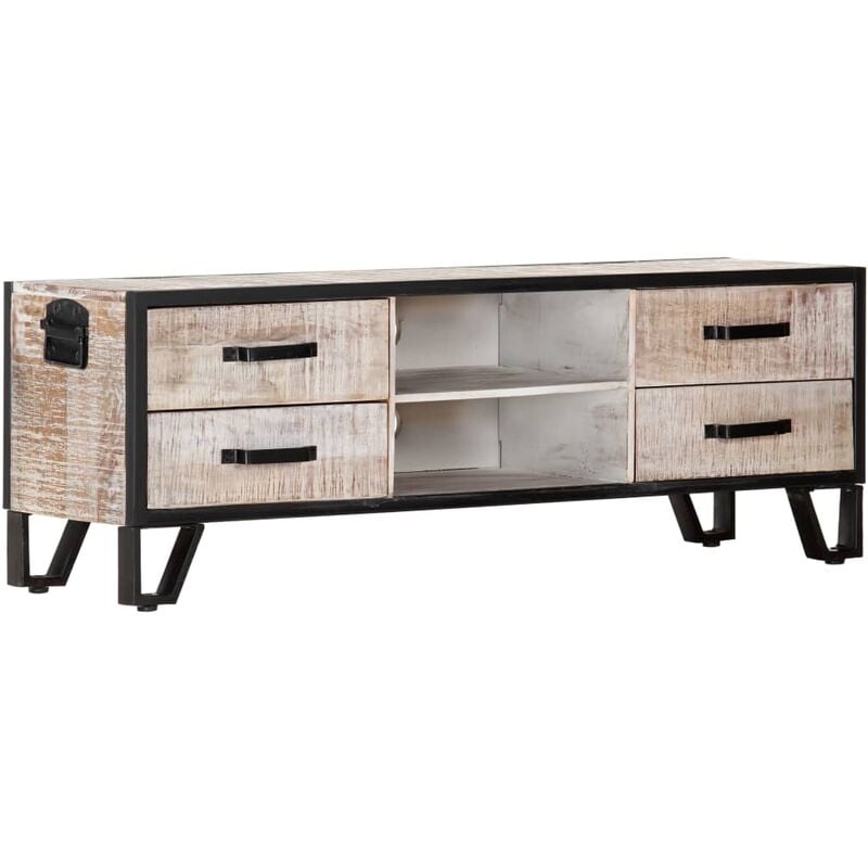 

Mueble para TV de madera maciza de acacia 120x30x40 cm