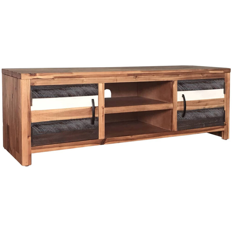 

Mueble para TV de madera maciza de acacia 120x35x40 cm