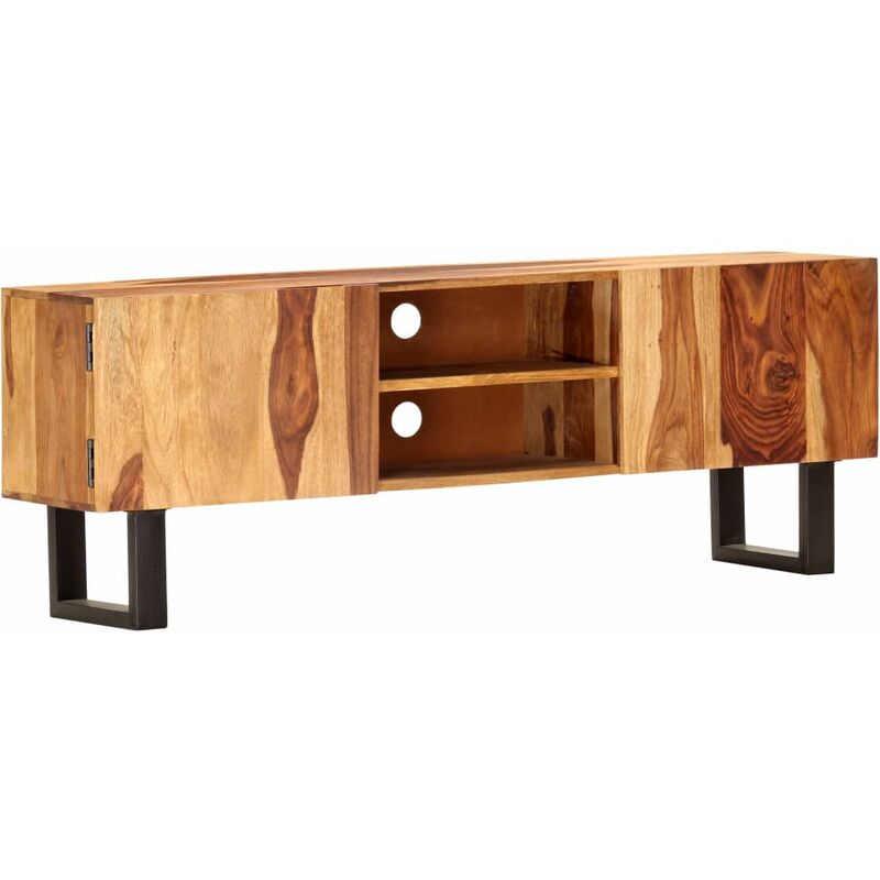 

Mueble para TV de madera maciza de acacia 130x30x47 cm