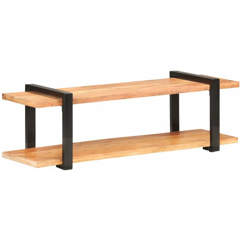 

Mueble para TV de madera maciza de acacia 130x40x40 cm