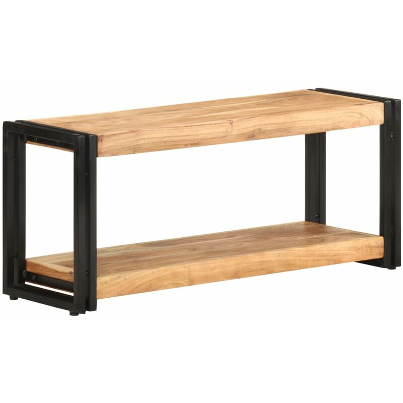 

Mueble para TV de madera maciza de acacia 90x30x40 cm