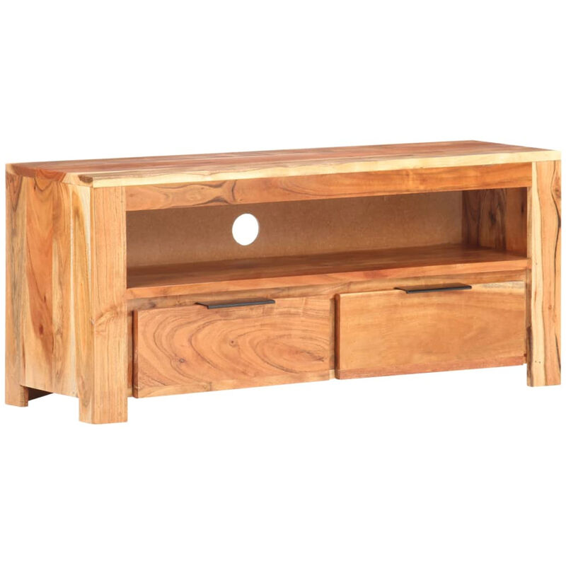 

Mueble para TV de madera maciza de acacia 90x30x40 cm
