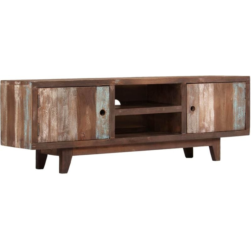 

Mueble para TV de madera maciza de acacia vintage 118x30x40 cm