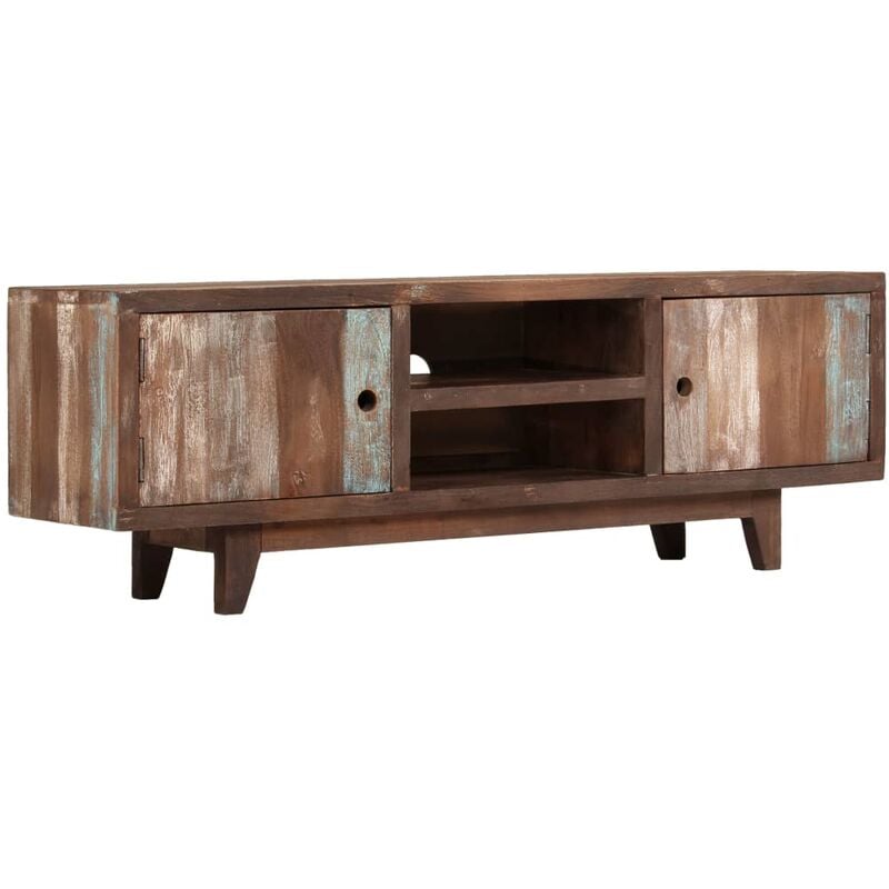 

Mueble para TV de madera maciza de acacia vintage 118x30x40 cm - Marrón - Vidaxl