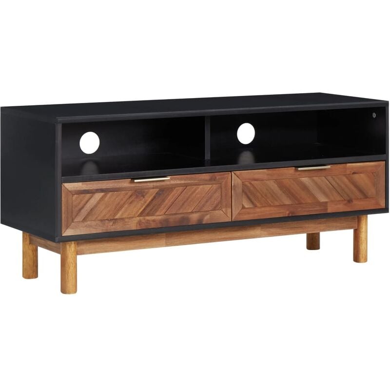 

Mueble para TV de madera maciza de acacia y MDF 100x35x45 cm